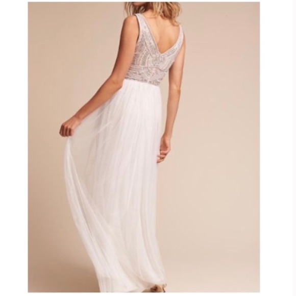 Anthropologie BHLDN White Sterling Dress NWOT - Picture 2 of 8